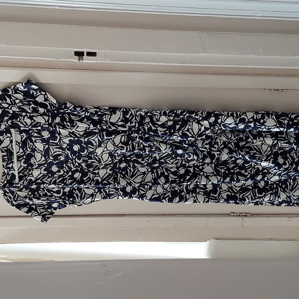 Talbot's blue and white dress